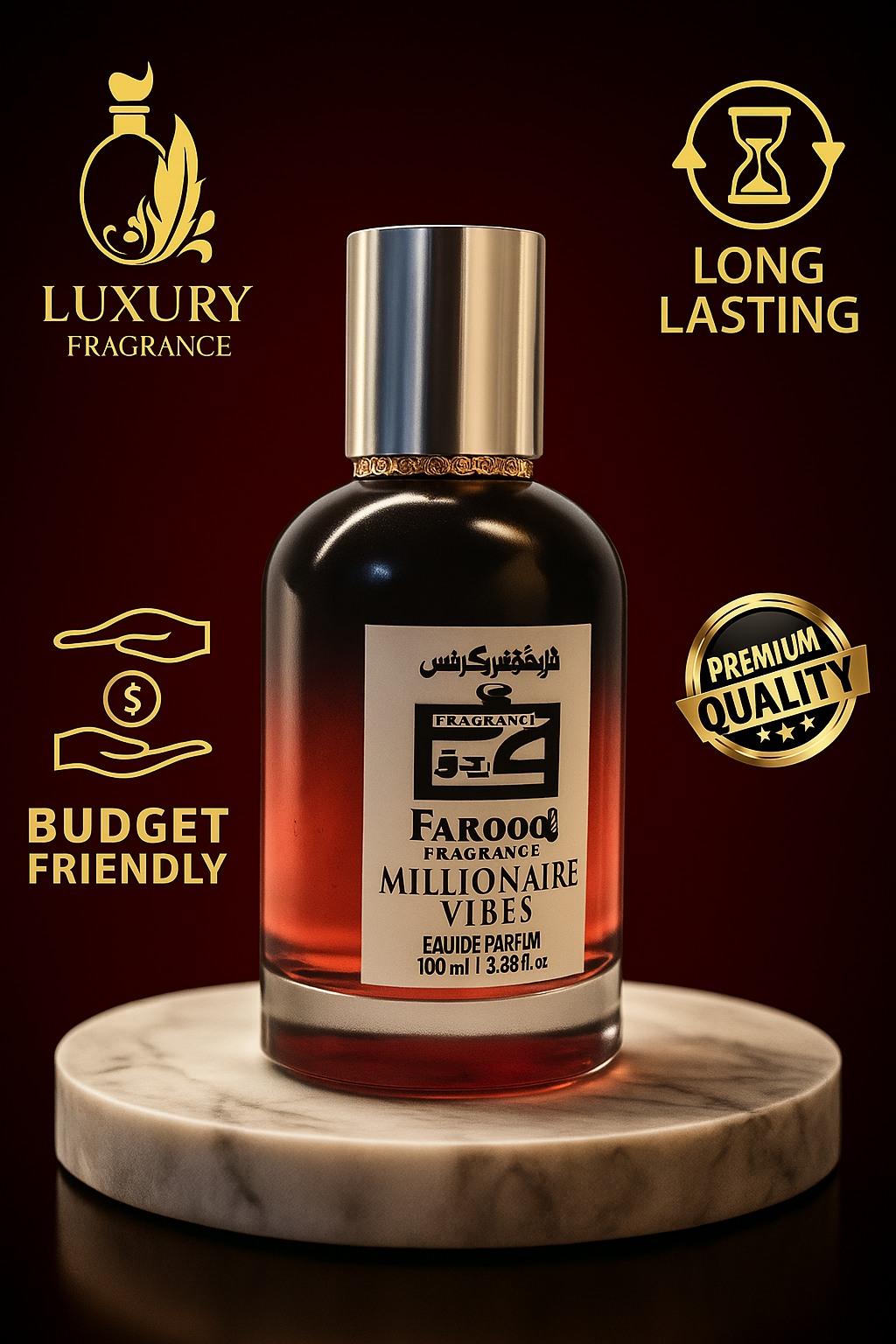 Millionair Vibes  Long Lasting Eau De Perfume 100Ml Perfume For Unisex