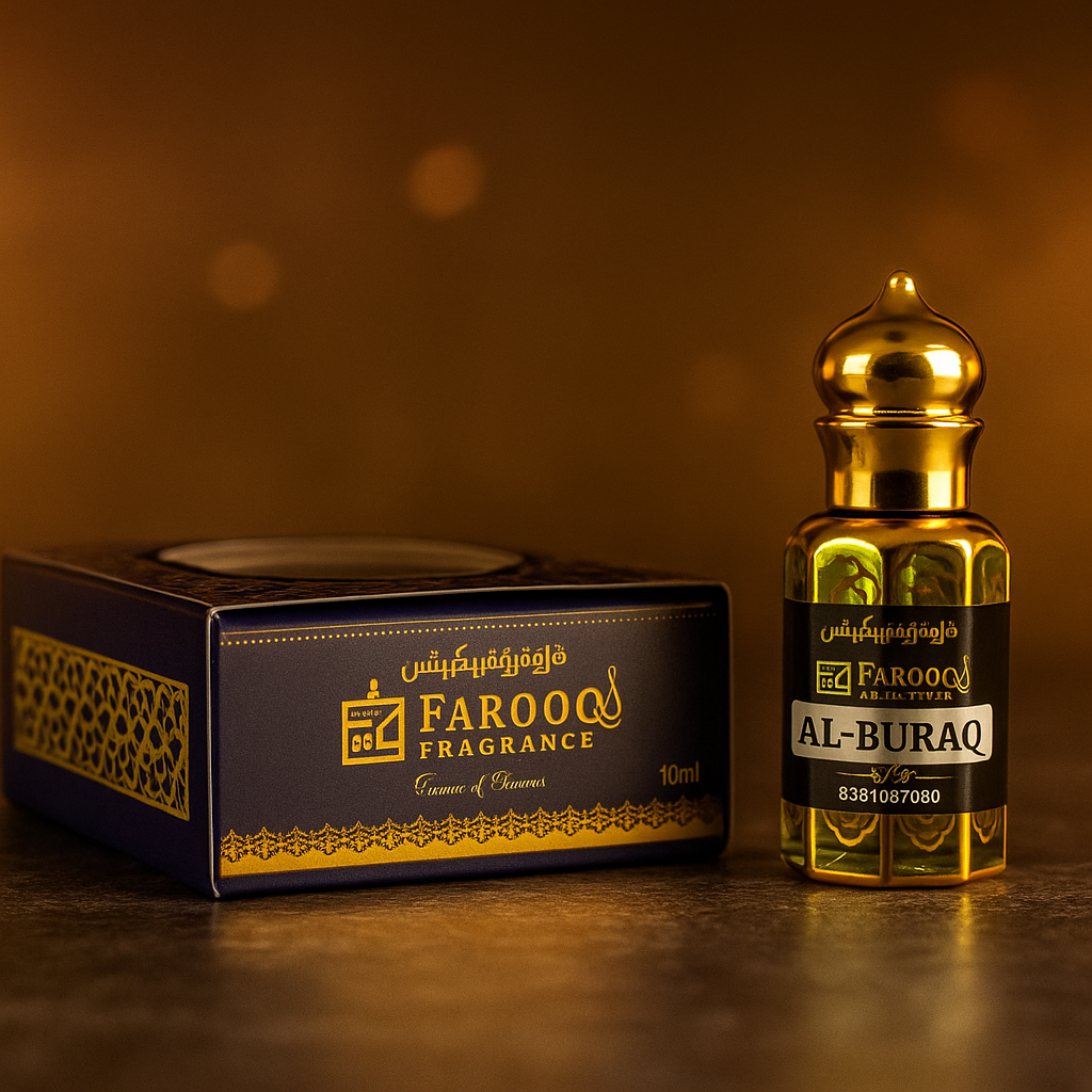 Al Buraq Luxury Roll-On Attar | Non-Alcoholic | Long-Lasting Oriental Scent | 5ml