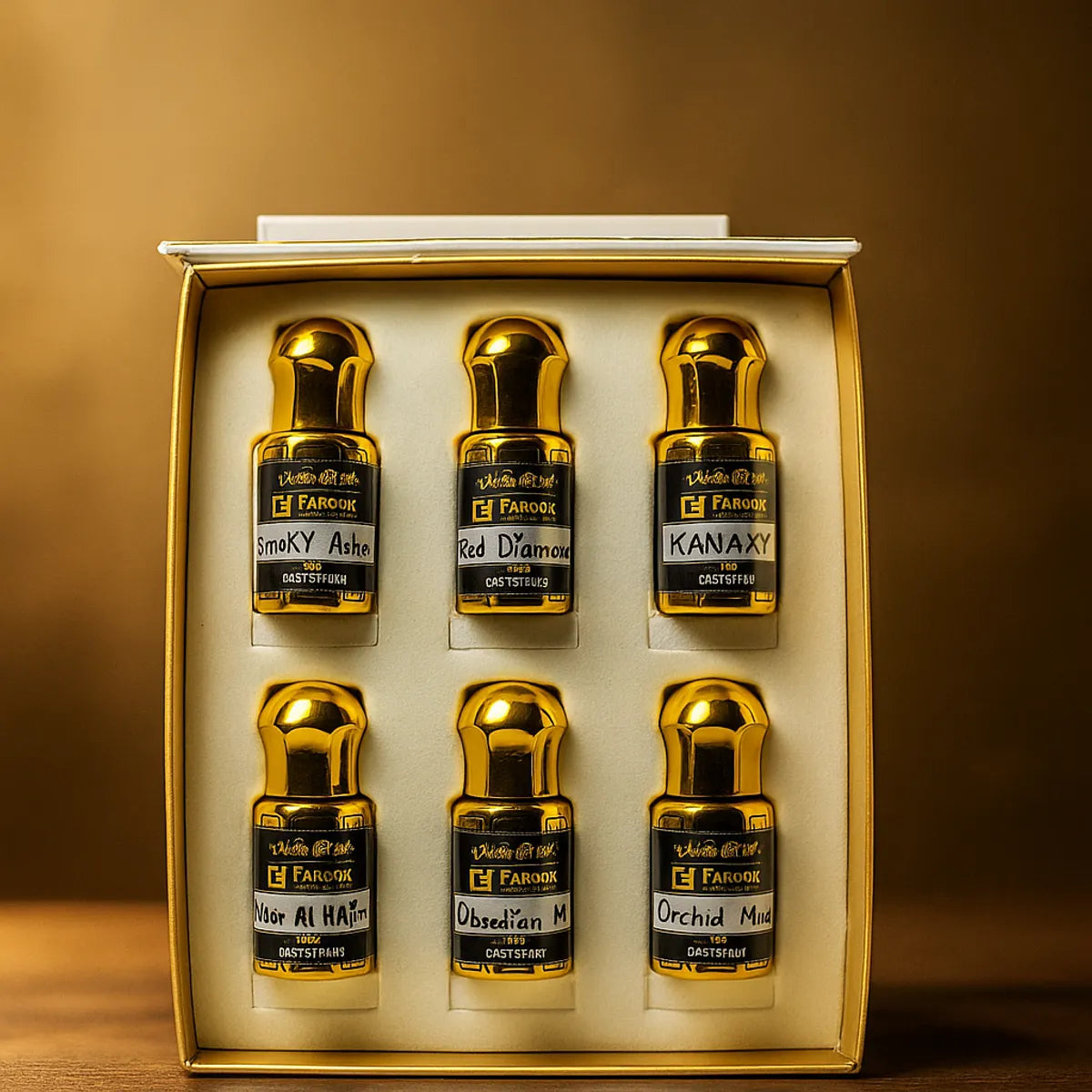 Luxury Assorted Roll-On Attar Collection – Non-Alcoholic Unisex Fragrance Gift Set (6 x 5.5ml)